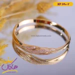 دستبند استیل زنانه النگویی مجلل | کد xp640/2