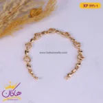 دستبند استیل زنانه قلب نگین دار | کد xp621/1