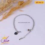 دستبند استیل زنانه طنابی نقره‌ ای | کد xp692/2