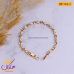 دستبند استیل زنانه نگین چند ضلعی | کد XP625/6