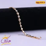 دستبند استیل زنانه طلایی | کد xpg233/2