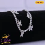 دستبند استیل زنانه نگین دار | کد ysx160/1