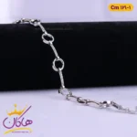 دستبند استیل زنانه حلقه ای نگین دار | کد cm121/1