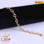 دستبند استیل زنانه زنجیری نگین دار قلبی | xp638/4