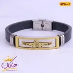 دستبند چرم مردانه استنلس استیل SP180/1