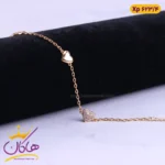 دستبند استیل زنانه زنجیر قلب دار | xp 623/4