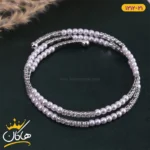 دستبند استیل زنانه النگویی مرواریدی | کد 1212/21