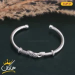 دستبند استیل زنانه النگویی سیمی باز | YSX 603/2