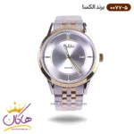 ساعت الکسا مردانه فلزی قاب طلایی کد 0077/5