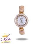 ساعت مچی الکسا زنانه فلزی طلایی تمام نگین 2001/1