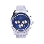 ساعت مچی بیگوتی مردانه فلزی نقره ای صفحه آبی BG.1.10468/3