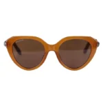 عینک آفتابی بولگاری زنانه فریم گربه ای عسلی استیت BV50003/2