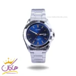 ساعت مچی کاسیو مردانه فلزی نقره ای صفحه سرمه ای MTP-1308D-2AVDF