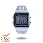 ساعت مچی کاسیو مردانه فلزی نقره ای دیجیتالی A500WA-1DF