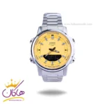 ساعت کاسیو مردانه فلزی نقره ای دو زمانه AMW-880D-9AVDF