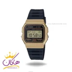 ساعت کاسیو مردانه قاب طلایی دیجیتالی F-91WM-9ADF