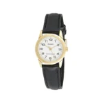 ساعت عقربه ای کاسیو زنانه بند چرم مشکی LTP-V001GL-7BUDF