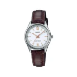 ساعت عقربه ای کاسیو زنانه بند چرم قهوه ای LTP-V005L-7B3UDF