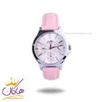 ساعت کاسیو زنانه بند چرم صورتی قاب نقره ای LTP-V300L-4AUDF