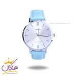 ساعت مچی کاسیو زنانه بند چرم آبی قاب نقره ای LTP-VT01L-7B3UDF