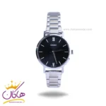 ساعت مچی کاسیو زنانه فلزی نقره ای صفحه مشکی LTP-VT02D-1AUDF