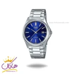 ساعت عقربه ای کاسیو مردانه نقره ای صفحه آبی MTP-1183A-2A