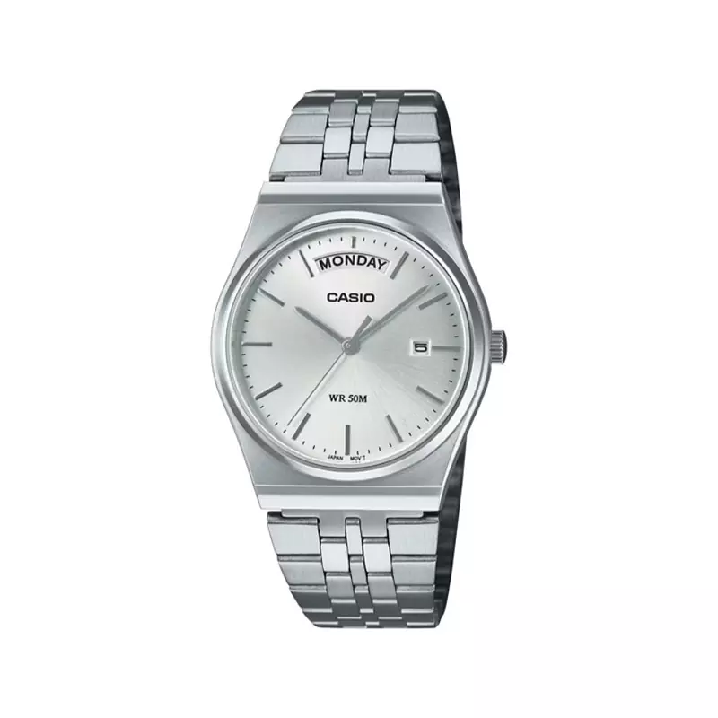 ساعت عقربه ای کاسیو مردانه صفحه سفید MTP-B146D-7AVDF ساعت عقربه ای کاسیو مردانه صفحه سفید MTP-B146D-7AVDF - Image 1