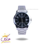 ساعت مچی کاسیو مردانه فلزی نقره ای صفحه مشکی MTP-V004D-1BUDF