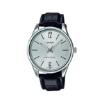 ساعت مچی کاسیو مردانه چرم مشکی قاب نقره ای MTP-V005L-7BUDF