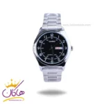 ساعت مچی کاسیو مردانه فلزی نقره ای صفحه مشکی MTP-V006D-1B2UDF