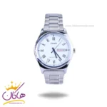 ساعت مچی کاسیو مردانه فلزی نقره ای صفحه سفید MTP-V006D-7BUDF