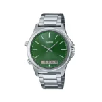 ساعت مچی کاسیو مردانه فلزی صفحه سبز دو زمانه MTP-VC01D-3EUDF