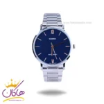 ساعت مچی کاسیو مردانه فلزی نقره ای صفحه سورمه ای MTP-VT01D-2BUDF