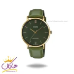 ساعت مچی کاسیو مردانه بند چرم سبز MTP-VT01GL-3BUDF