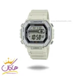 ساعت کاسیو مردانه بند رابر سفید دیجیتال MWD-110H-8AVDF