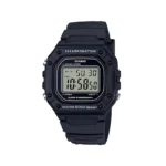 ساعت کاسیو مردانه بند رابر مشکی دیجیتالی W-218H-1AVDF