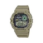 ساعت کاسیو مردانه بند رابر سبز دیجیتال WS-1700H-5AVDF