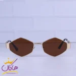 عینک آفتابی سلین زنانه فریم چندضلعی قهوه ای 2382/2