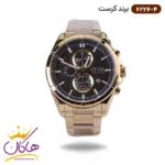 ساعت کرست مردانه فلزی طلایی سه موتوره مدل 6226/4