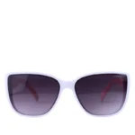 عینک آفتابی شنل زنانه فریم پروانه ای سفید صورتی 9739/2