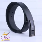 کمربند پلاکی چرم طبیعی مردانه مشکی مدل Ciezun Kisoer