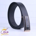 کمربند پلاکی چرم طبیعی مردانه مشکی Ciezun Kisoer