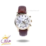 ساعت مچی سیتیزن زنانه بند چرم قهوه ای قاب طلایی کرنوگراف L9235/4