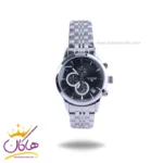 ساعت سیتیزن زنانه فلزی نقره ای صفحه مشکی L 9766/5