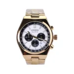 ساعت مچی سیتیزن مردانه فلزی طلایی صفحه سفید G 981/5
