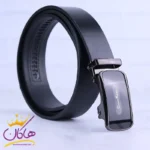 کمربند ریلی چرم طبیعی مردانه سگک مشکی Cixern Kigen