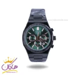 ساعت مچی کرست مردانه فلزی مشکی صفحه سبز crest 6285/4