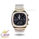 ساعت عقربه ای کرست مردانه فلزی طلایی صفحه مربع crest 6290/5