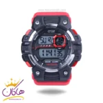 ساعت مچی مردانه کرست پرو دیجیتالی بند رابر قرمز مشکی crest 9507/1