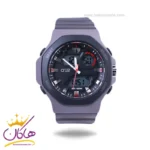 ساعت مچی کرست پرو مردانه بند رابر طوسی دو زمانه crest 9508/3